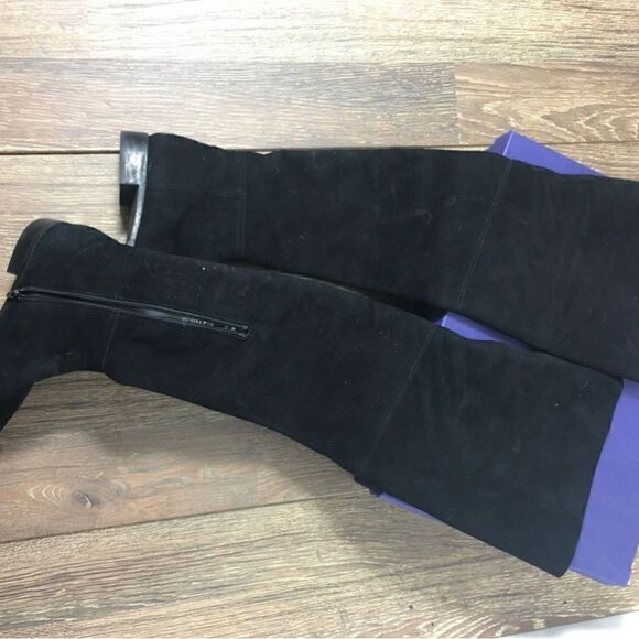 #400 STUART WEIZTMAN black thigh high boots - Picture 4 of 10